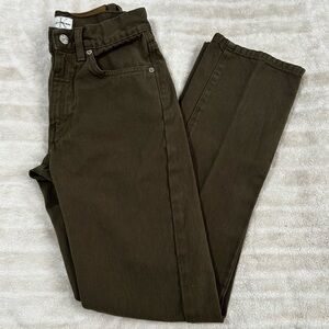 Vintage Calvin Klein olive green denim jeans